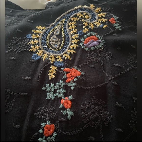 FREE PEOPLE | Black Dottie West Boho Bell Sleeve Kimono Cardi - Picture 4 of 9